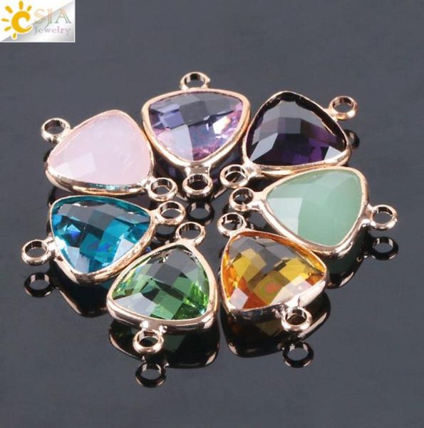 csja 13mm mixed color glass beads triangle double buckles connector faceted loose bead for diy necklaces bracelets earrings jewelr5003737, Silver
csja 13mm mixed color glass beads triangle double buckles connector faceted loose bead for diy necklaces bracelets earrings jewelr5003737, Silver