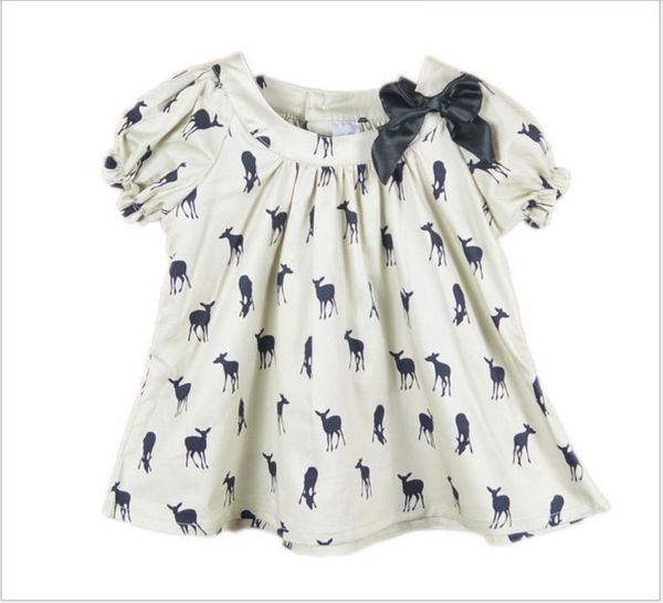 2016 summer new girls deer fawn pattern shirt baby girl short sleeve blouse kids clothing cute girls bowknot tshirt fashion 7670701, White;black
2016 summer new girls deer fawn pattern shirt baby girl short sleeve blouse kids clothing cute girls bowknot tshirt fashion 7670701, White;black