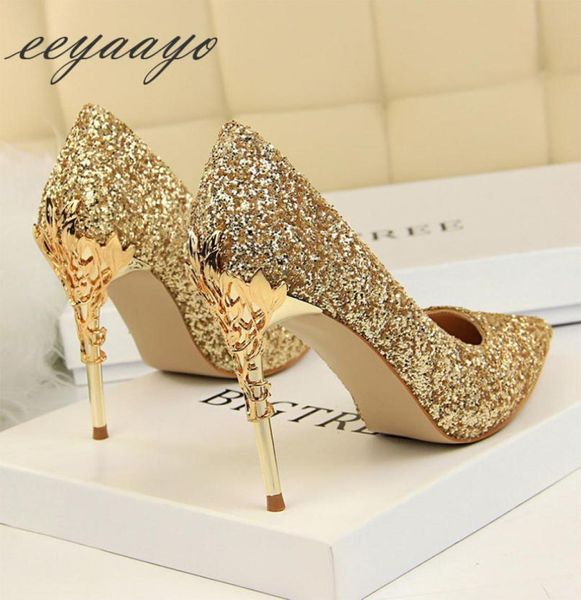spring women pumps high thin heels pointed toe metal decoration bling bridal wedding women shoes gold high heels y2003238453070, Black
spring women pumps high thin heels pointed toe metal decoration bling bridal wedding women shoes gold high heels y2003238453070, Black