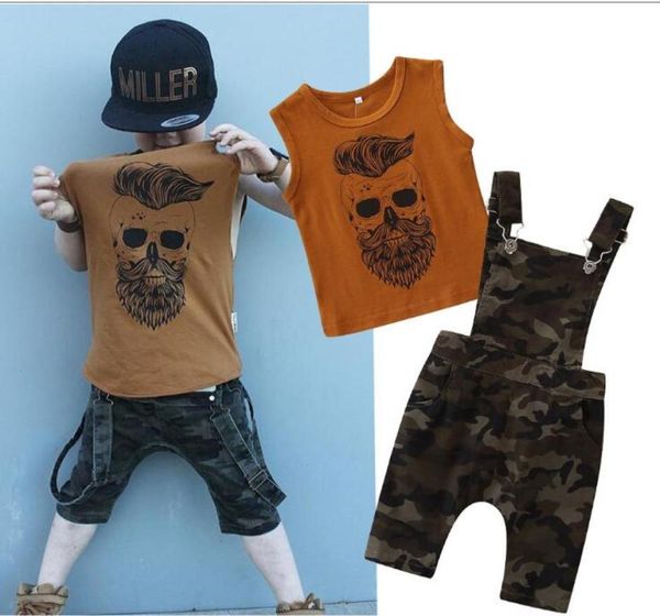 2019 new children039s clothing set european and american style summer boy sleeveless shirt camouflage suspenders twopiece su9449375, White
2019 new children039s clothing set european and american style summer boy sleeveless shirt camouflage suspenders twopiece su9449375, White