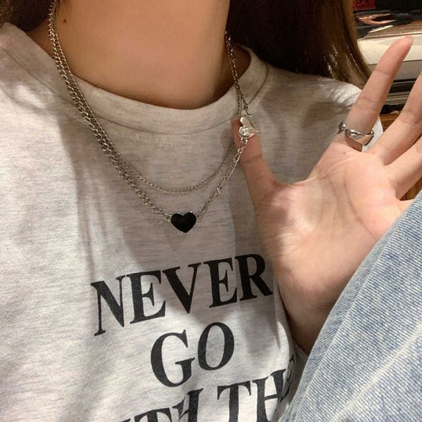 pendant necklaces double layer heart pendant chain necklace for women stainless steel jewelry fashion accessories friend choker necklaces aa, Silver
pendant necklaces double layer heart pendant chain necklace for women stainless steel jewelry fashion accessories friend choker necklaces aa, Silver
