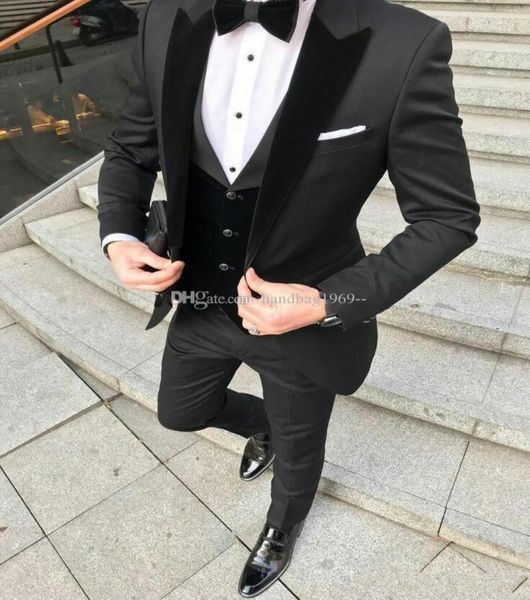 new design one button black groom tuxedos peak velvet lapel groomsmen mens suits weddingpromdinner blazer jacketpantsvesttie6730725, Black;gray
new design one button black groom tuxedos peak velvet lapel groomsmen mens suits weddingpromdinner blazer jacketpantsvesttie6730725, Black;gray