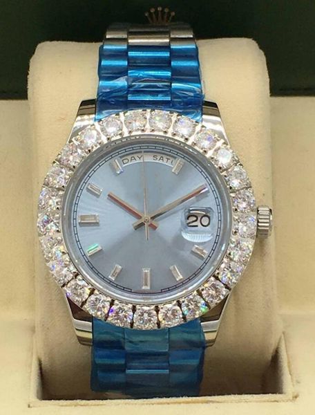 29 style 43mm men's mechanical watch mens big diamond watches mens stainless steel folding buckle sport business wristwatch montre de l, Slivery;brown
29 style 43mm men's mechanical watch mens big diamond watches mens stainless steel folding buckle sport business wristwatch montre de l, Slivery;brown