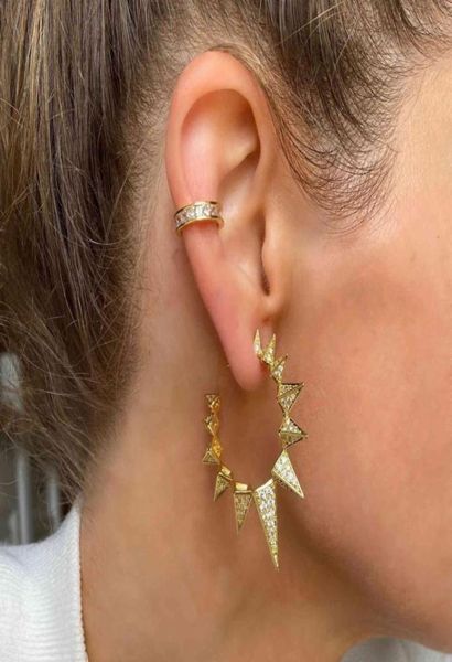 2021 unique design european women jewelry micro pave colorful cz rivet spiked circle hoop earring85378419921241, Golden
2021 unique design european women jewelry micro pave colorful cz rivet spiked circle hoop earring85378419921241, Golden