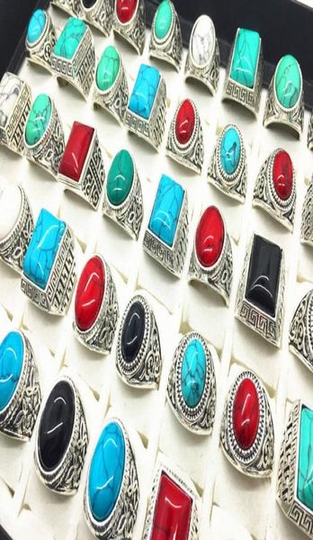 men039s women039s mix styles antique silver vintage turquoise stone rings gift party wedding ring 50pcs lot whole5062530
men039s women039s mix styles antique silver vintage turquoise stone rings gift party wedding ring 50pcs lot whole5062530