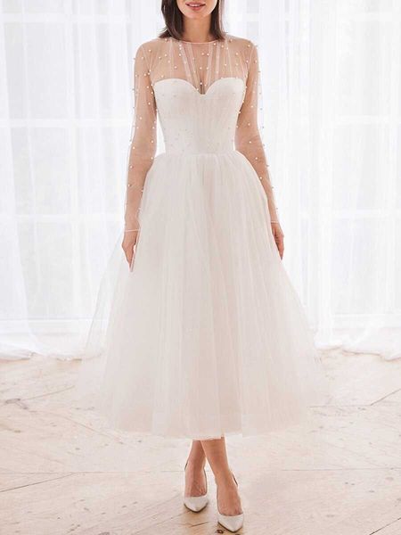 2022 new style fashion tube pearl slim fit evening dress net yarn sleeved see-through elegant split gown women clothing, White;black
2022 new style fashion tube pearl slim fit evening dress net yarn sleeved see-through elegant split gown women clothing, White;black