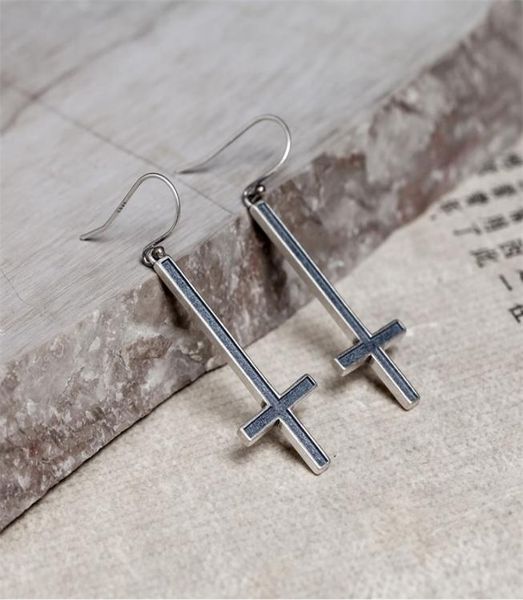 925 sterling silver satan inverted cross drop earrings devil lucifer satanism jewelry 2103174108240
925 sterling silver satan inverted cross drop earrings devil lucifer satanism jewelry 2103174108240