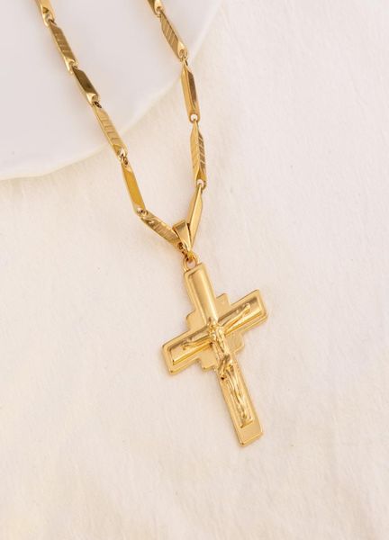 cross pendant 24 k solid fine yellow gold filled charms lines necklace christian jewelry factory god gift8175828, Silver
cross pendant 24 k solid fine yellow gold filled charms lines necklace christian jewelry factory god gift8175828, Silver