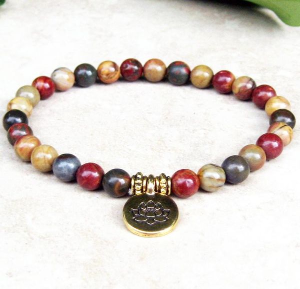 mg0729 6 mm picasso jasper charm lotus flower bracelet new design woman039s yoga mala bracelet energy protection bracelet1183502, Black
mg0729 6 mm picasso jasper charm lotus flower bracelet new design woman039s yoga mala bracelet energy protection bracelet1183502, Black