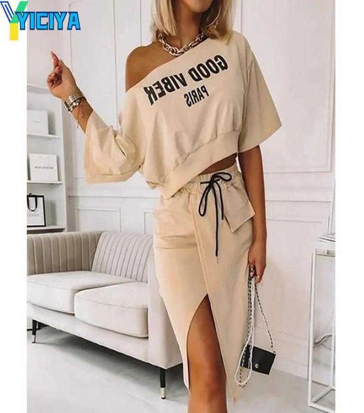 yiciya women039s tracksuits fashion women 2 piece set outfits streetwear letter print casual slit drawstring skirt set female clothing, Gray
yiciya women039s tracksuits fashion women 2 piece set outfits streetwear letter print casual slit drawstring skirt set female clothing, Gray