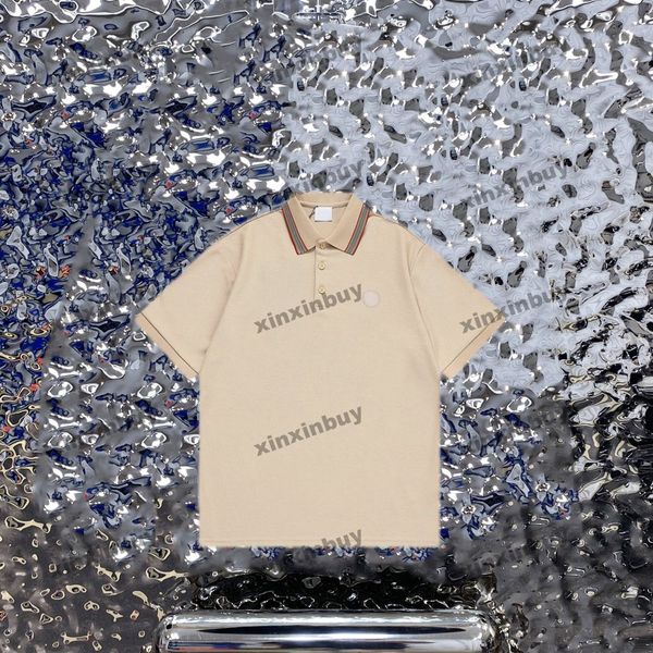 xinxinbuy men designer tee t shirt 23ss striped jacquard collar letter embroidery short sleeve cotton women black apricot white navy 318018, Black;brown
xinxinbuy men designer tee t shirt 23ss striped jacquard collar letter embroidery short sleeve cotton women black apricot white navy 318018, Black;brown