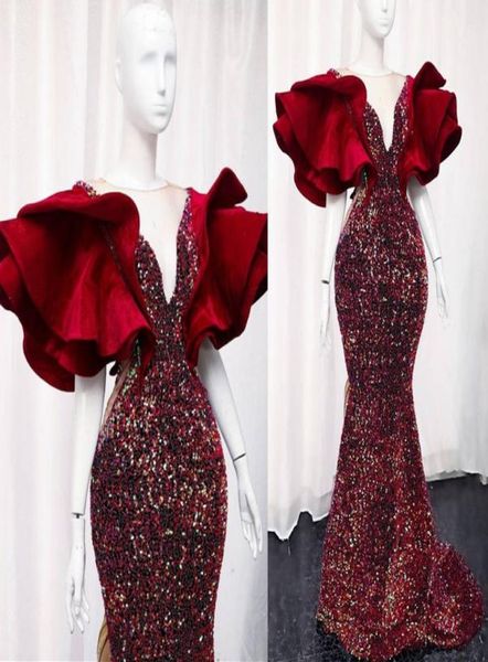 2021 plus size arabic aso ebi sparkly mermaid burgundy prom dresses sheer neck sequined formal evening party second reception gown1664218, Black
2021 plus size arabic aso ebi sparkly mermaid burgundy prom dresses sheer neck sequined formal evening party second reception gown1664218, Black
