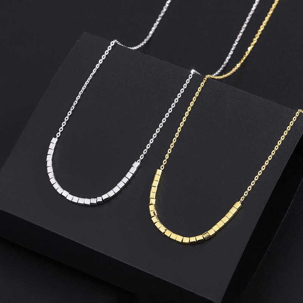 difeng s999 small square necklace for women's summer new sweater chain with advanced and exquisite neckchain, Silver
difeng s999 small square necklace for women's summer new sweater chain with advanced and exquisite neckchain, Silver