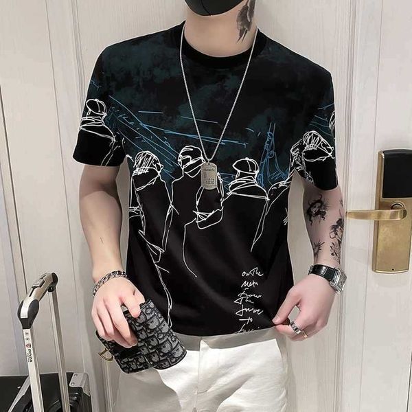 men's short sleeve t-shirt 2023 new versatile trendy t-shirt men's summer ins fashion brand handsome men's half sleeve 63l7fk, White;black
men's short sleeve t-shirt 2023 new versatile trendy t-shirt men's summer ins fashion brand handsome men's half sleeve 63l7fk, White;black