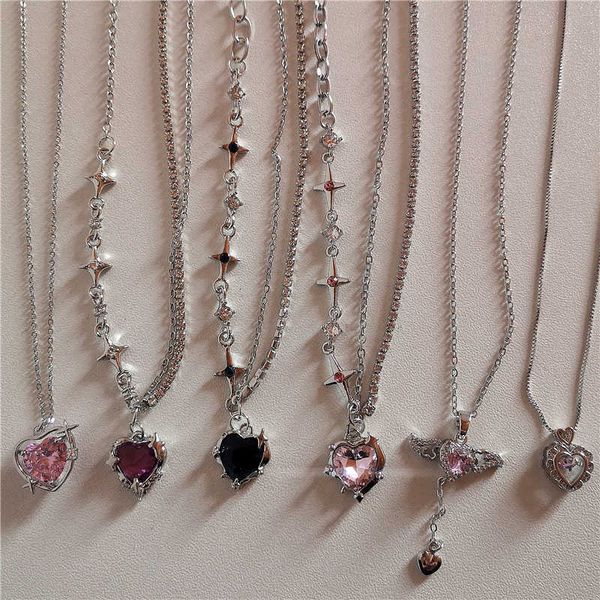 pendant necklaces fashion heart crystal cross water drop pendant necklace for women girls sweet cool y2k accessory clavicle chain necklace j, Silver
pendant necklaces fashion heart crystal cross water drop pendant necklace for women girls sweet cool y2k accessory clavicle chain necklace j, Silver