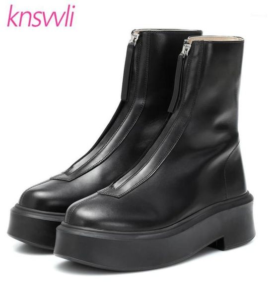 genuine leather thick sole motorcycle boots women front zip round toe winter platform shoes woman black short boots botas mujer15011985
genuine leather thick sole motorcycle boots women front zip round toe winter platform shoes woman black short boots botas mujer15011985