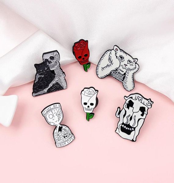 punk style brooches pin for women kids time of stand clock skll flower fahsion jewelry shirt coat dress denim bag decor enamel pin7524377, Gray
punk style brooches pin for women kids time of stand clock skll flower fahsion jewelry shirt coat dress denim bag decor enamel pin7524377, Gray