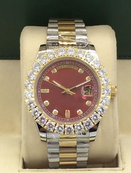 29 style 43mm men's mechanical watch mens big diamond watches mens stainless steel folding buckle sport business wristwatch montre de l, Slivery;brown
29 style 43mm men's mechanical watch mens big diamond watches mens stainless steel folding buckle sport business wristwatch montre de l, Slivery;brown