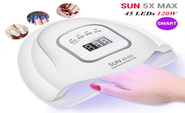 sun x5 max 120w uv led nail lamp 45 leds smart nail dryer lamps with sensor lcd display for curing nail gel polish manicure tool y2785611
sun x5 max 120w uv led nail lamp 45 leds smart nail dryer lamps with sensor lcd display for curing nail gel polish manicure tool y2785611