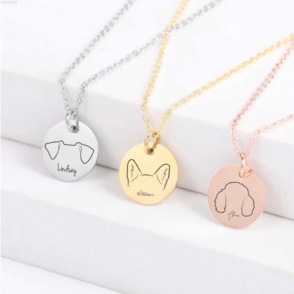 duoying oem 2023custom english name necklace souvenir stainless steel laser dog ears round label, Silver
duoying oem 2023custom english name necklace souvenir stainless steel laser dog ears round label, Silver
