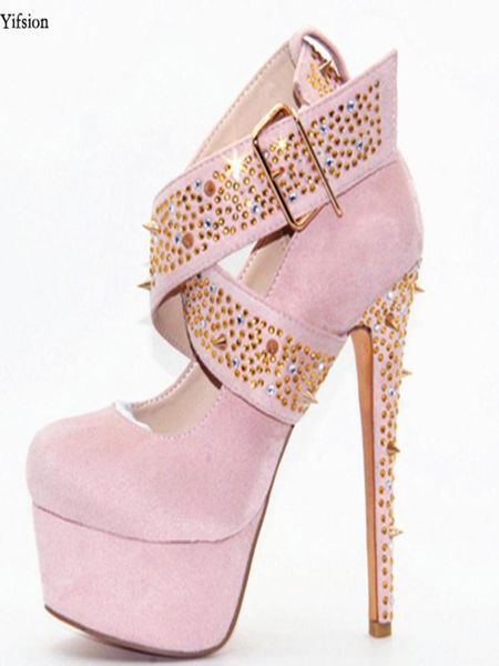 rontic new women platform pumps thin high heels shoes rivets buckle strap round toe pink party women shoes us size 41051033949, Black
rontic new women platform pumps thin high heels shoes rivets buckle strap round toe pink party women shoes us size 41051033949, Black