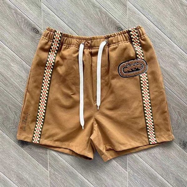 cactus jack shorts american vintage striped stickers embroidered casual loose men women short pants breechis, White;black
cactus jack shorts american vintage striped stickers embroidered casual loose men women short pants breechis, White;black