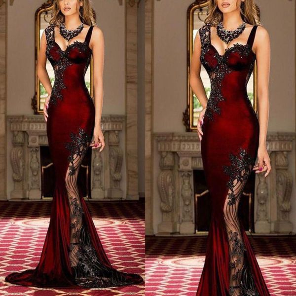 mermaid prom dresses burgundy 2019 sweetheart neckline lace appliques beading sequins flowers velvet evening gowns long evening dr3468427, Black
mermaid prom dresses burgundy 2019 sweetheart neckline lace appliques beading sequins flowers velvet evening gowns long evening dr3468427, Black
