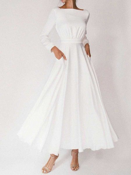 backless midi dress lantern sleeve o-neck autumn folds a-line fashion party night club long dresses for women, White;black
backless midi dress lantern sleeve o-neck autumn folds a-line fashion party night club long dresses for women, White;black