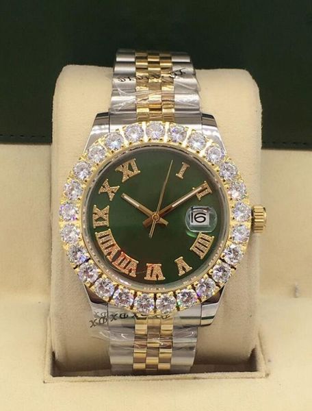 29 style 43mm men's mechanical watch mens big diamond watches mens stainless steel folding buckle sport business wristwatch montre de l, Slivery;brown
29 style 43mm men's mechanical watch mens big diamond watches mens stainless steel folding buckle sport business wristwatch montre de l, Slivery;brown