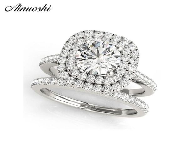 ainuoshi 925 sterling silver women wedding engagement ring sets double halo 1ct round cut wedding ring sets anillos de plata y20012494182, Slivery;golden
ainuoshi 925 sterling silver women wedding engagement ring sets double halo 1ct round cut wedding ring sets anillos de plata y20012494182, Slivery;golden