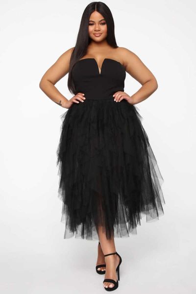 2022 new arrival fashion tube net yarn halter elegant gown sleeveless ladies temperament plus size evening dress, White;black
2022 new arrival fashion tube net yarn halter elegant gown sleeveless ladies temperament plus size evening dress, White;black