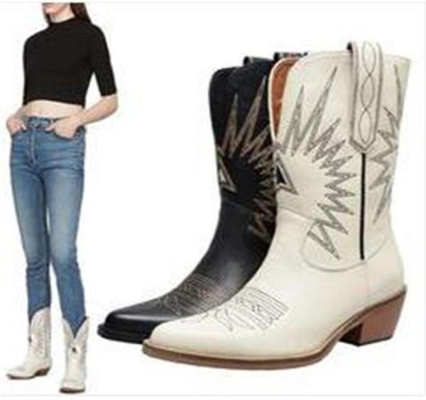 women cowboy boots fashion star embroidered slip on leather boots pointed toe short boats low heel motorcycle boots shoe1703505, Black
women cowboy boots fashion star embroidered slip on leather boots pointed toe short boats low heel motorcycle boots shoe1703505, Black