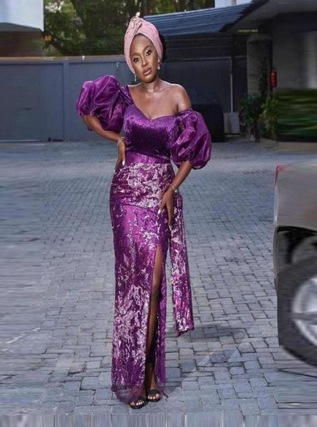 aso ebi style purple mermaid evening dresses off shoulder half sleeves appliques lace formal women plus size side split party gown1467949, Black;red
aso ebi style purple mermaid evening dresses off shoulder half sleeves appliques lace formal women plus size side split party gown1467949, Black;red