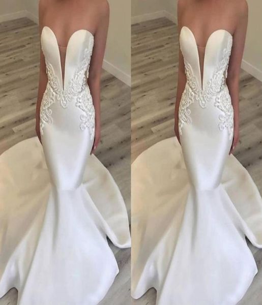 satin mermaid wedding dresses sweetheart sweep train appliqued custom made bohemian wedding dress plus size country bridal gowns2875183, White
satin mermaid wedding dresses sweetheart sweep train appliqued custom made bohemian wedding dress plus size country bridal gowns2875183, White
