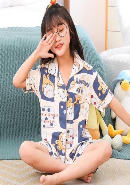 whole kids designer clothing milk fiber pajamas set summer imitation silk lapel short sleeve shorts 2 piece children girls car6557102, Blue;red
whole kids designer clothing milk fiber pajamas set summer imitation silk lapel short sleeve shorts 2 piece children girls car6557102, Blue;red