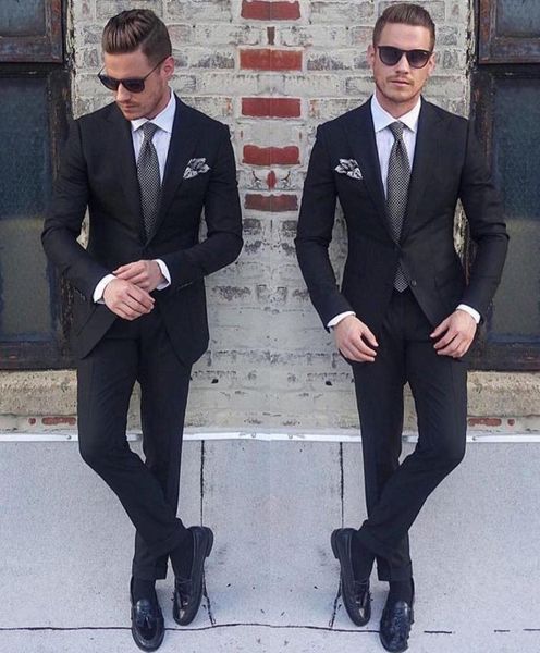 new classic style groom tuxedos two button black peak lapel groomsmen man suit mens wedding suits jacketpantstie 3517981655, Black;gray
new classic style groom tuxedos two button black peak lapel groomsmen man suit mens wedding suits jacketpantstie 3517981655, Black;gray