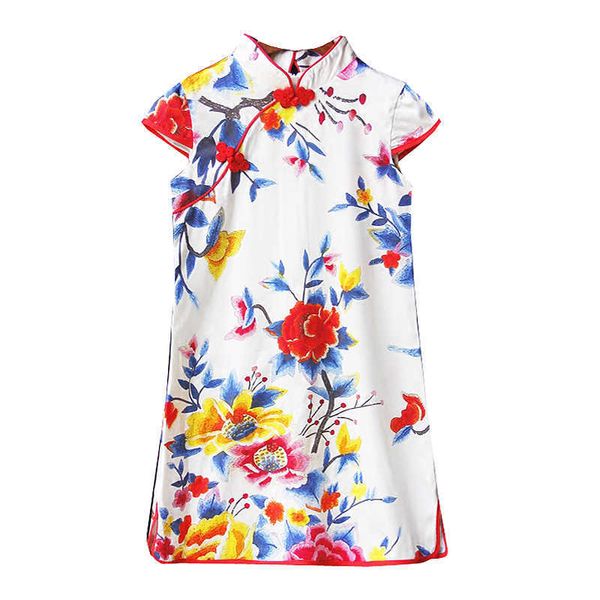 girls' cheongsam mulberry silk dress small half sleeve parent-child outfit mother's and women's cheongsam summer, Red;yellow
girls' cheongsam mulberry silk dress small half sleeve parent-child outfit mother's and women's cheongsam summer, Red;yellow