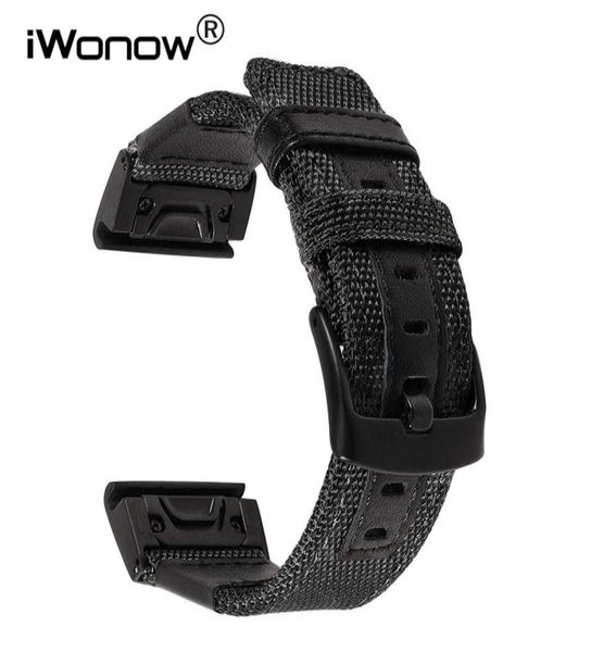 26mm genuine nylon leather watchband for garmin fenix 5x 3 3hr quick easy fit watch band stainless steel clasp wrist strap y1424890, Black;brown
26mm genuine nylon leather watchband for garmin fenix 5x 3 3hr quick easy fit watch band stainless steel clasp wrist strap y1424890, Black;brown
