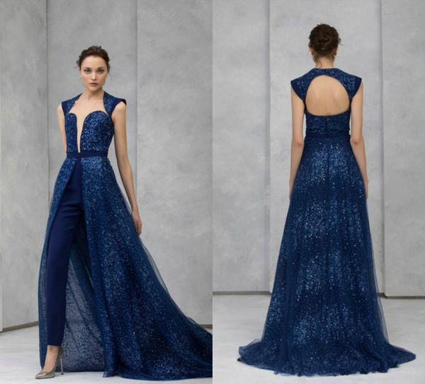 2020 navy evening jumpsuit with detachable skirt lace sequined beaded high collar prom dress tony ward formal party gowns pants su5024210, Black;red
2020 navy evening jumpsuit with detachable skirt lace sequined beaded high collar prom dress tony ward formal party gowns pants su5024210, Black;red