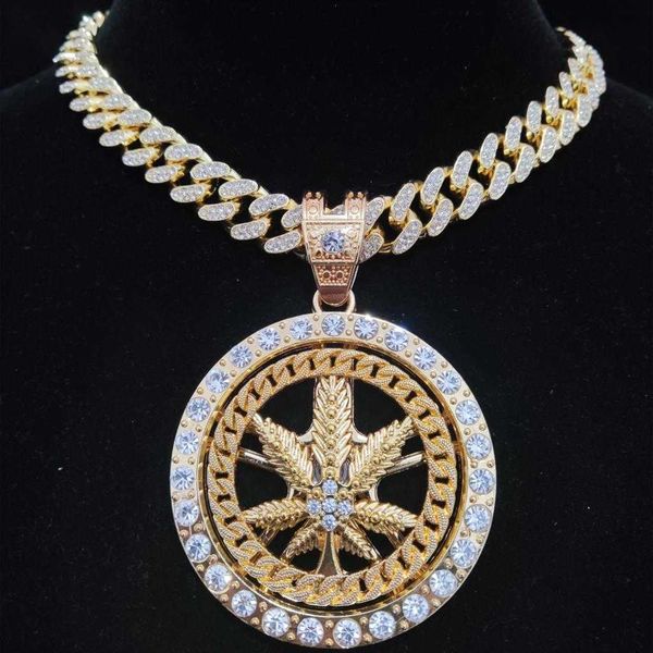 men hip hop iced out bling rotatable maple leaf pendant necklace 13mm crystal cuban chain hiphop necklaces fashion charm jewelry, Silver
men hip hop iced out bling rotatable maple leaf pendant necklace 13mm crystal cuban chain hiphop necklaces fashion charm jewelry, Silver