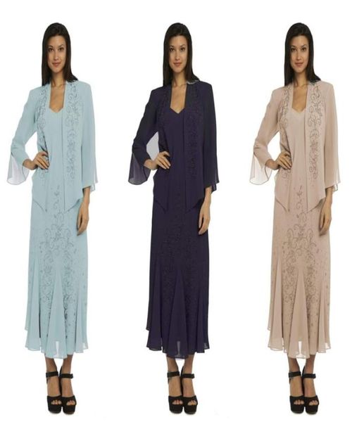 classy beaded mother of the bride dresses with long sleeve jacket vneck wedding guest dress ankle length plus size chiffon evenin8738818, Black;red
classy beaded mother of the bride dresses with long sleeve jacket vneck wedding guest dress ankle length plus size chiffon evenin8738818, Black;red