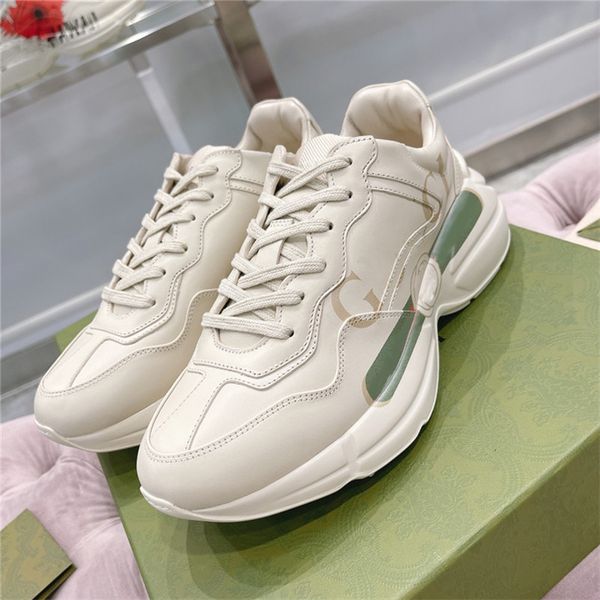 designer luxury rhyton shoes toddler leather sneakers beige casual shoe sneaker with box, Black
designer luxury rhyton shoes toddler leather sneakers beige casual shoe sneaker with box, Black