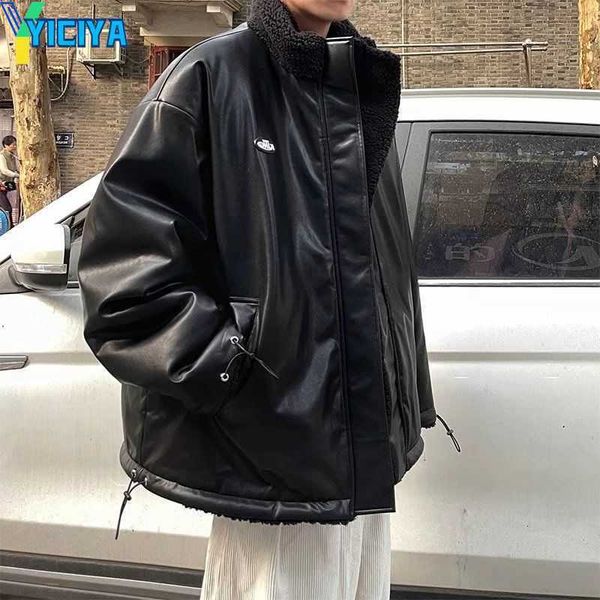yiciya men's jackets men's pu leather jackets trend outerwear oversized coats bomber jacket loose faux fur coat windbreaker punk s, Black;brown
yiciya men's jackets men's pu leather jackets trend outerwear oversized coats bomber jacket loose faux fur coat windbreaker punk s, Black;brown