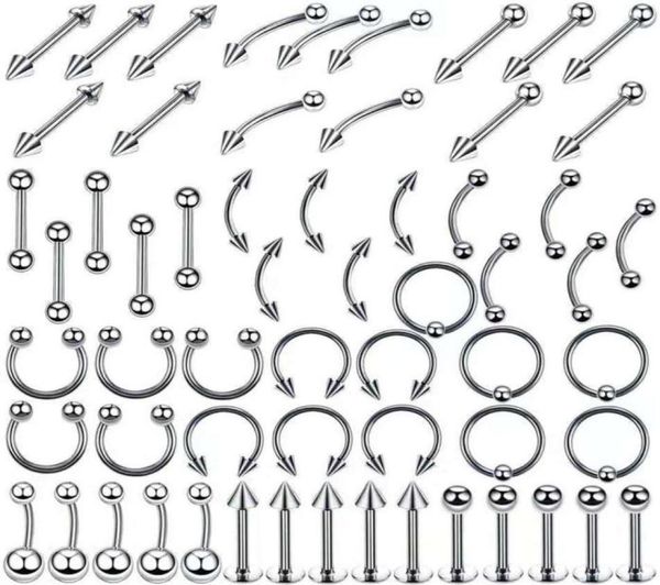 stainless steel set tongue rings body piercing eyebrow belly nose nail jewelry accessories 110 mixes whole249g7292575, Silver
stainless steel set tongue rings body piercing eyebrow belly nose nail jewelry accessories 110 mixes whole249g7292575, Silver