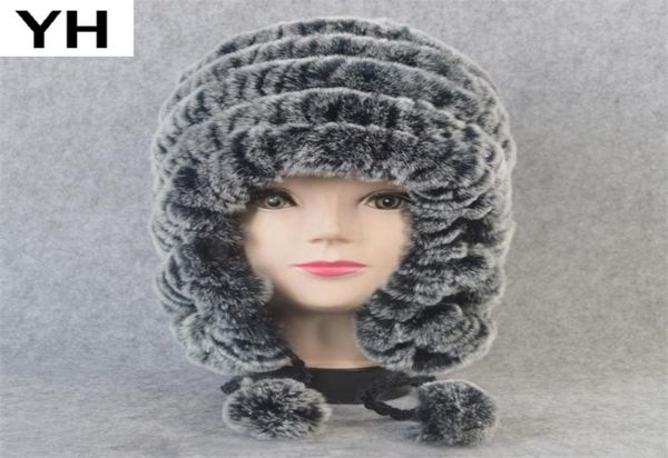 russian winter real earflap hat women knitted genuine skullies cap diy warm soft rex rabbit fur beanies caps y2010244705140, Blue;gray
russian winter real earflap hat women knitted genuine skullies cap diy warm soft rex rabbit fur beanies caps y2010244705140, Blue;gray