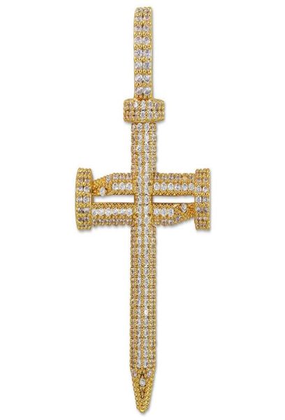 hip hop jewelry diamond nail cross necklace pendant gold silver plated iced out zircon with rope chain9309991
hip hop jewelry diamond nail cross necklace pendant gold silver plated iced out zircon with rope chain9309991