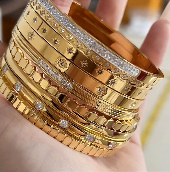 simple fashion 2023 wedding bangle jewelry stainless steel crystal party women band holiday bracelet for lover gift never fade, Black
simple fashion 2023 wedding bangle jewelry stainless steel crystal party women band holiday bracelet for lover gift never fade, Black