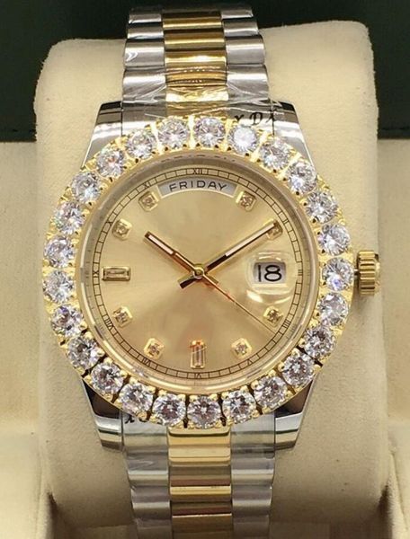 29 style 43mm men's mechanical watch mens big diamond watches mens stainless steel folding buckle sport business wristwatch montre de l, Slivery;brown
29 style 43mm men's mechanical watch mens big diamond watches mens stainless steel folding buckle sport business wristwatch montre de l, Slivery;brown