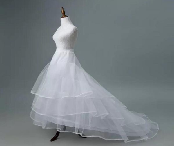 

new aline 2 hoop chape crinoline petticoat train petticoats for women wedding dress9802053, White