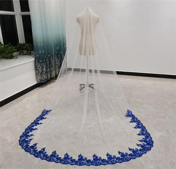 bridal veils royal blue long with comb single layer white ivory tulle accessories for brides sequins lace edge 3 metres8821596, Black
bridal veils royal blue long with comb single layer white ivory tulle accessories for brides sequins lace edge 3 metres8821596, Black